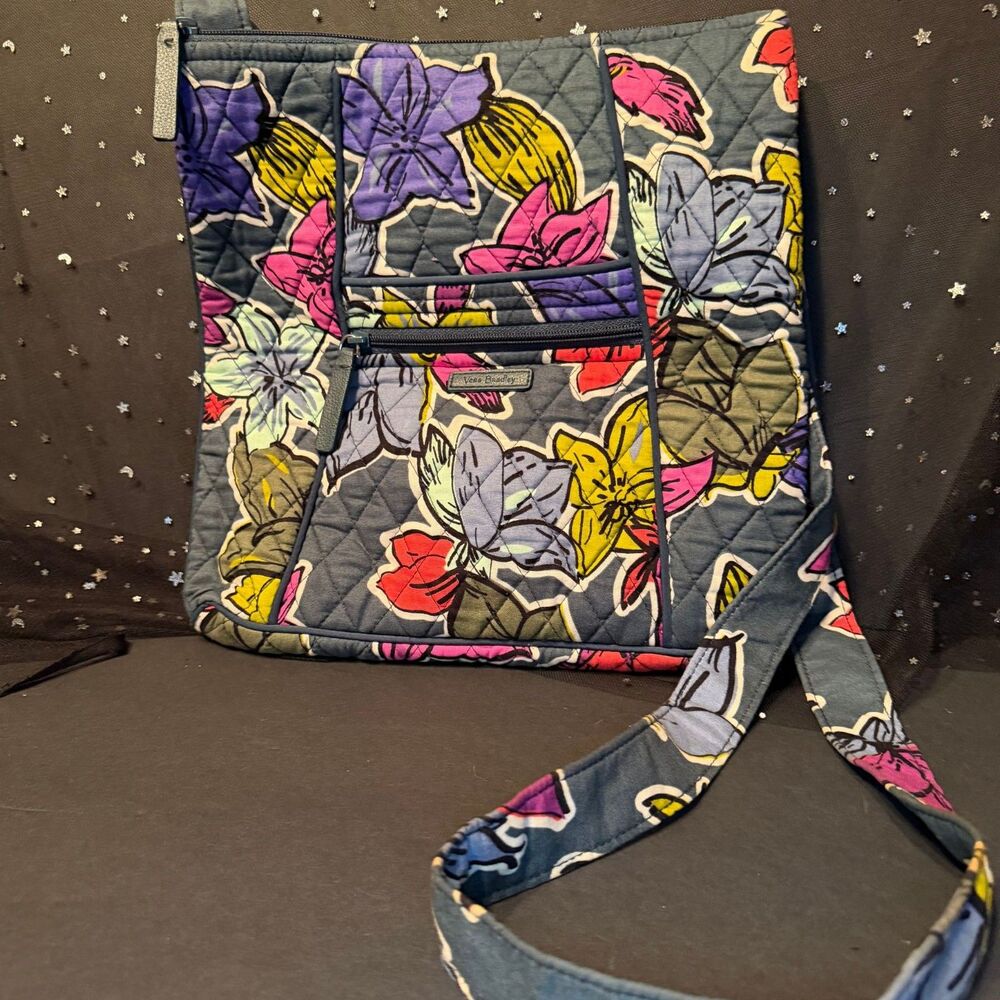 Vera Bradley Hipster Crossbody Bag Falling Flowers Retired 2017